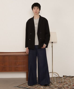 WEGO センタータックバギーフレアデニム デニムインディゴ