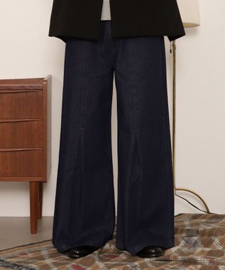 WEGO センタータックバギーフレアデニム デニムインディゴ