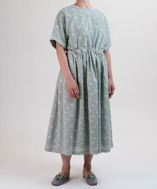 muuc 【手刺繍のような刺繍が美しい】ハイドランジア ドレス ブルー