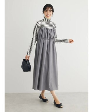 Green Parks ・ＥＬＥＮＣＡＲＥ　ＤＵＥ　ギャザーキャミワンピース Gray