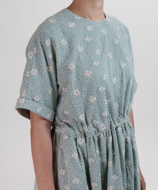 muuc 【手刺繍のような刺繍が美しい】ハイドランジア ドレス ブルー