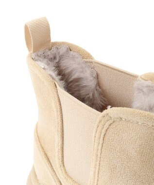 Green Parks ＲＵＰＩＳ．サイドゴア厚底ムートンブーツ Beige