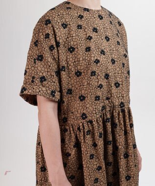 muuc 【手刺繍のような刺繍が美しい】ハイドランジア ドレス ベージュ