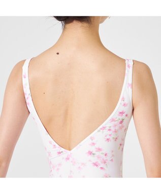 Chacott 【MAY NAGAHISA】ノースリーブレオタード ホワイトプリント