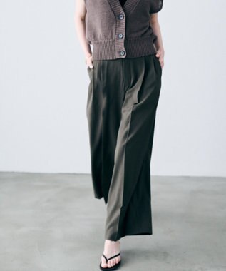 uncrave ドライタッチトロ ワイドトラウザー