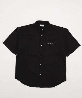 WEGO 【速乾/しわになりにくい/MLサイズ展開】アムンゼンワンポイントBIGシャツ（SS） ブラック