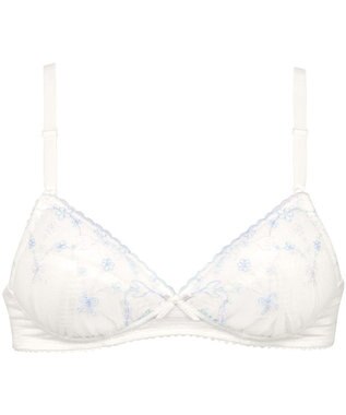 Wing ジュニア ノンワイヤーブラ Wing Teen やさしいフィット感 綿混素材(カップ肌側) 【STEP3 まるみをおびてきた胸に】 RB6136 ウイング／ワコール ブルー