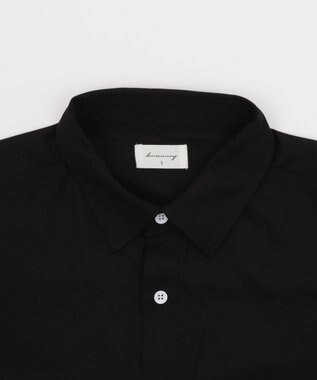 WEGO 【速乾/しわになりにくい/MLサイズ展開】アムンゼンワンポイントBIGシャツ（SS） ブラック