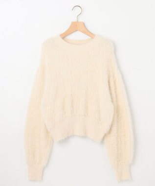 組曲 ナイロンファー ニット アイボリー系