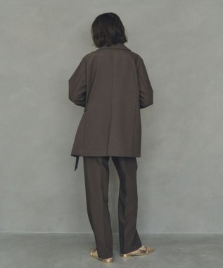 YECCA VECCA 2wayアシメデザインロングジャケット Brown