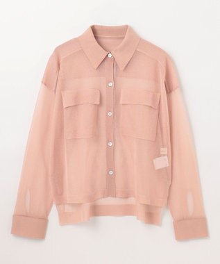 GRACE CONTINENTAL ニットシアーシャツ ピンク