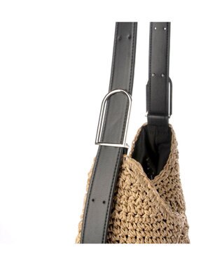 UNBILLION カシュカシュ cachecache / フリーハンドル柄編トート ブラック