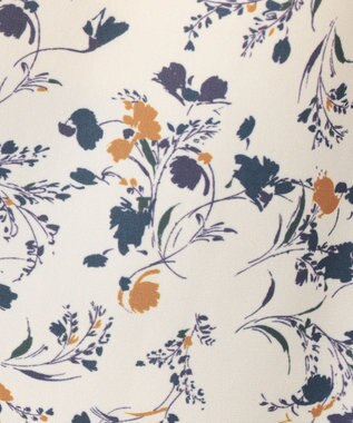 UNFILO MENS ボタニカルプリント イージーテーパードパンツ ベージュプリント