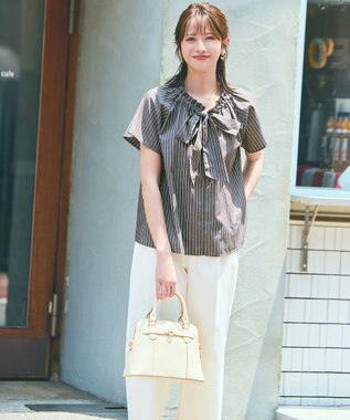 ANY SIS 【2WAY】ベルトアクセントブガッティ バッグ アイボリー