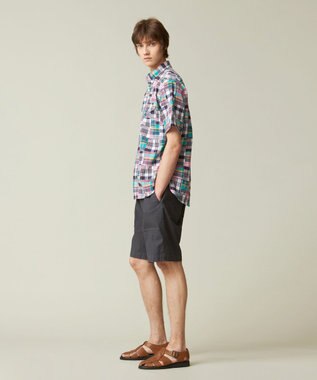 J.PRESS MEN パッチワーク プルオーバーシャツ ピンク系9