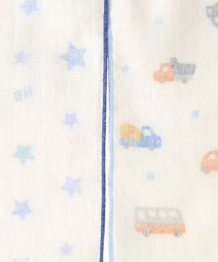 MIKI HOUSE HOT BISCUITS ガーゼハンカチ2枚組セット 白×ブルー