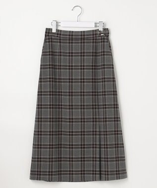 ANY SIS ビューティサーモ2WAYストレッチチェック スカート グレータータン