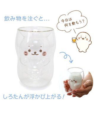 Mother garden しろたん ダブルウォールグラス 《ほっぺ》 ほっぺ