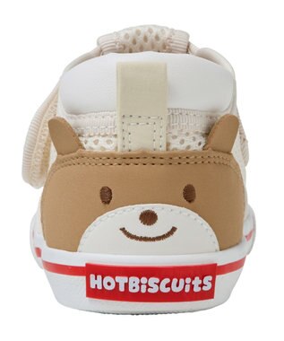 MIKI HOUSE HOT BISCUITS 【14-15cm】かかと顔 メッシュ セカンドベビーシューズ アイボリー