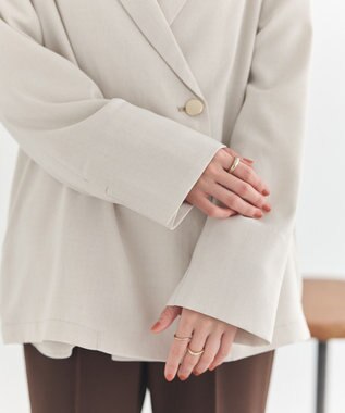 earth music&ecology 【予約】アソート金ボタンジャケット エクリュ