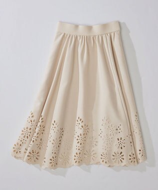 組曲 L ウォームレース スカート ベージュ系