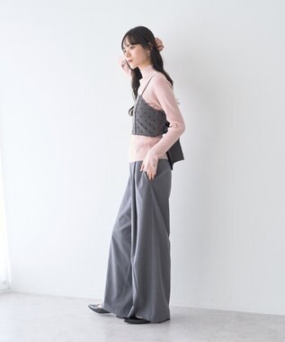 earth music&ecology ハートプレートリブニットプルオーバー Pink