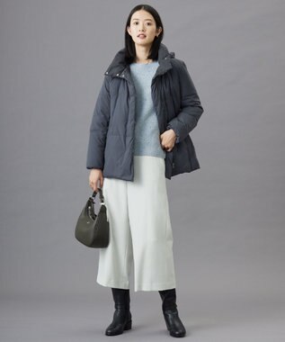 J.PRESS LADIES 【WEB限定カラーあり・洗える】ツムギート flannel ワイド クロップド パンツ アイボリー系