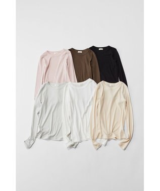 NAVE 【Nave・洗える】ガーゼフライス ロングスリーブ ホワイト系