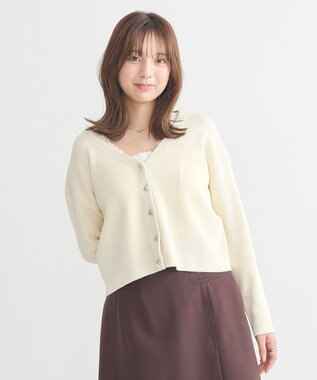 earth music&ecology コンパクトカーディガン Ivory