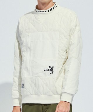 PW CIRCULUS 【裏地付き/防寒】【MEN】キルティングスエットプルオーバー ホワイト系