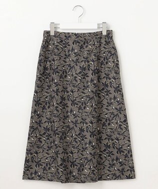 J.PRESS LADIES S 【洗える】ボタニカルプリント スカート カーキ系5