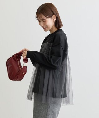 Green Parks チュールドッキングプルオーバー Black