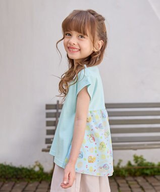 ANY KIDS 【WEB限定/すみっコぐらし】バックシャンTシャツ ライトブルー