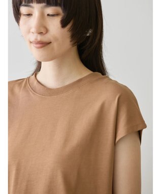 AMERICAN HOLIC 接触冷感フレンチスリーブカットプルオーバー Camel