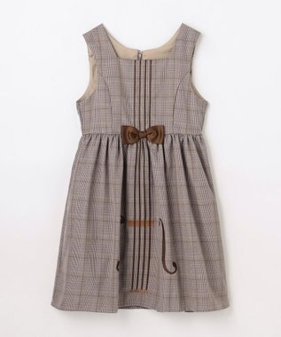 ANY KIDS メロディジャンパースカート ブラウン×チェック