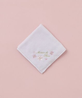 Maison de FLEUR サクラ刺繍タオルハンカチ