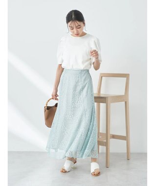 earth music&ecology パワーショルダーリブプルオーバー Ivory