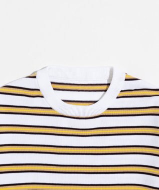 LENO MULTI BORDER KNIT《UNISEX》/ マルチボーダーニット WHITE×YELLOW