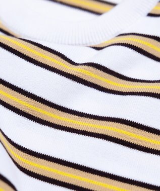 LENO MULTI BORDER KNIT《UNISEX》/ マルチボーダーニット WHITE×YELLOW