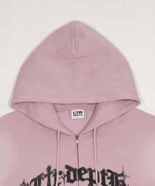 WEGO 【ユニセックス着用ITEM】グラフィックZIPパーカー ピンク