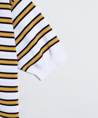 LENO MULTI BORDER KNIT《UNISEX》/ マルチボーダーニット WHITE×YELLOW