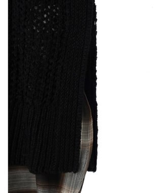 AMERICAN HOLIC ＳＥＴ　ボリュームスリーブシャツ＋ニットベスト Check Black