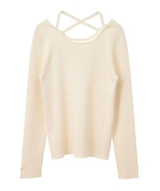 earth music&ecology ホルターネックプルオーバー Ivory