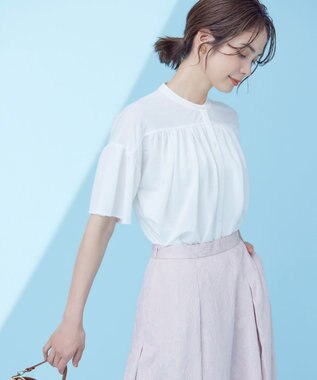 組曲 L 【速乾】ドライタッチ フレア袖トップス アイボリー系