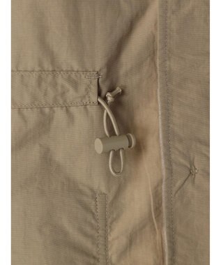 Green Parks ノーカラーミリタリーベスト Beige