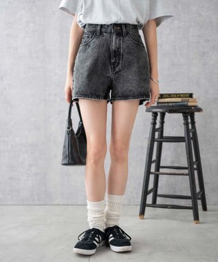 WEGO 台形デニムショートパンツ ブラックその他