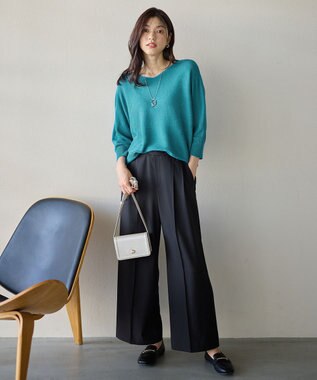 ANY ラメガーターニット グリーン