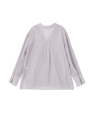 CRAFT STANDARD BOUTIQUE シアーオープンカラーシャツ Light Purple