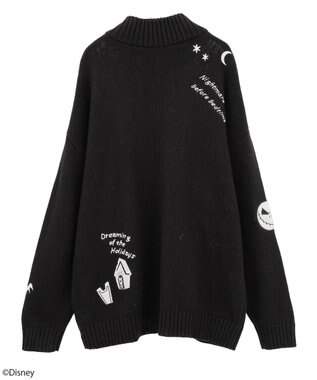 earth music&ecology ナイトメア／ダブルジップニットカーディガン Black