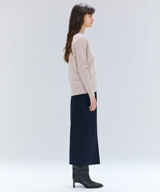 BEIGE， 【VERY NaVY12月号掲載】BUNNELL / ウールハイウエストタブボタンスカート Navy